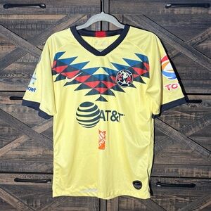 Nike Yellow and Black Soccer Jersey